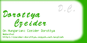 dorottya czeider business card